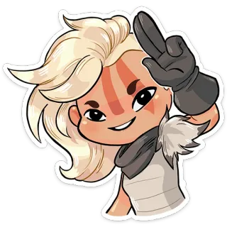 🤞 sticker, dessin animé, personnage, doigt d'honneur, offensant, geste telegram sticker