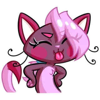 Kate The Flirty Cat whatsapp stickers