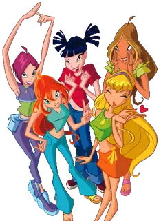 😜 Clube Winx, Desenho animado, Meninas, Fadas, Mágico telegram sticker