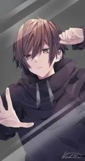 😍 Anime, Chico, Sudadera con capucha, Retrato, Triste telegram sticker
