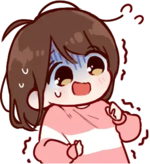 😨 อนิเมะ, กลัว, คาวาอิ, น่ารัก, ตกใจ, กังวล telegram sticker