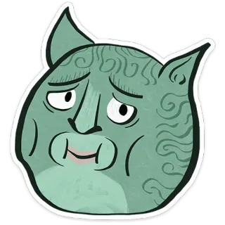 😺 dibujo animado, monstruo, fantasía, criatura, ilustración, pegatina telegram sticker