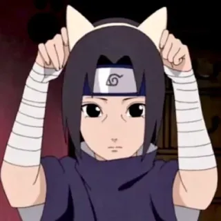 😊 Itachi Naruto Animé, Itachi, Naruto, Oreilles de chat, Ninja telegram sticker