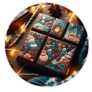 🍫 sô cô la, mùa đông, người tuyết, giáng sinh, lễ hội, kỳ nghỉ, kẹo, nghệ thuật whatsapp sticker