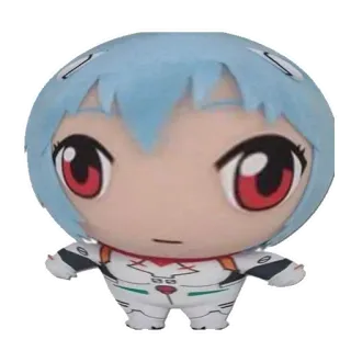 😦 Rei Ayanami Neon Genesis Evangelion 绫波丽, 新世纪福音战士, 动漫, 漫画, 娃娃, 手办 whatsapp sticker
