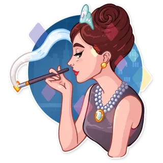 Miss Hepburn telegram stickers