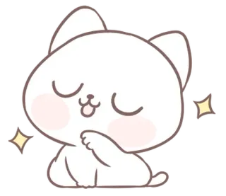 ⭐ 猫, 可爱, 闪耀, 卡哇伊, 动物 whatsapp sticker