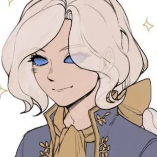 📷 anime, cartoon, character, blonde, portrait telegram sticker