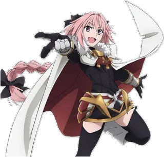 😲 Astolfo Fate Anime, Fate, Astolfo, cheveux roses, Trap telegram sticker