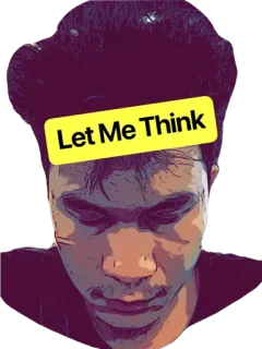 🤔 Let Me Think думаю, размышляю, обдумываю, серьезный, концентрация telegram sticker