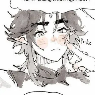 ☁️ Poke Anime, Poke, Postać, Sztuka cyfrowa, Szkic, Ilustracja telegram sticker