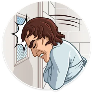 🤯 만화, 사람, 구속복, 화난, 스트레스 telegram sticker