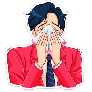 😭 ร้องไห้, เศร้า, เสียใจ, ผู้ชาย, ทิชชู่, ทางการ whatsapp sticker