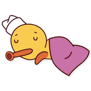 😴 утка, больной, больной, спящий, мультфильм, животное, желтый telegram sticker