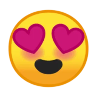 😍 emoji, love, heart eyes, smiley face, yellow telegram sticker