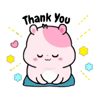 🙏 hamster, imut, binatang, kawaii, merah muda, kartun telegram sticker