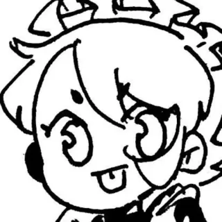 😛 anime, cartoon, character, drawing, illustration, cute telegram sticker