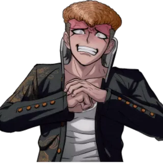 👊 Mondo Owada Danganronpa anime, Mondo Owada, Danganronpa, arrabbiato, personaggio telegram sticker