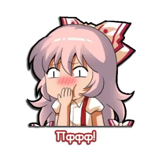 😆 Пфффф! อนิเมะ, จิบิ, อาย, ผู้หญิง telegram sticker