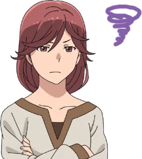 😒 アニメ, 女性, キャラクター, 漫画, ポートレート telegram sticker