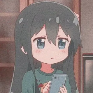 😯 Anime, Cartoon, Mädchen, Süß, Handy telegram sticker