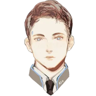 😶 K10 portrait, illustration, android, character, humanoid telegram sticker