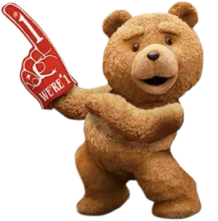 👆 Ted WE'RE 1 urso, filme, comédia, ted, fã, número um telegram sticker