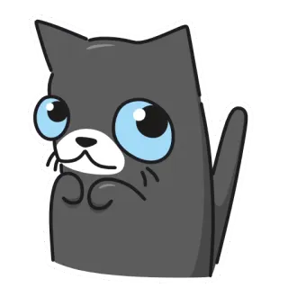 🥺 gatto, cartone animato, animale, carino, adesivo, meme telegram sticker
