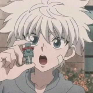 🌟 Killua Hunter x Hunter อนิเมะ, คิลัวร์, Hunter x Hunter, เด็กผู้ชาย, การ์ตูน telegram sticker