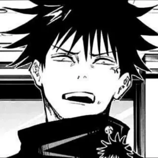 💫 Megumi Fushiguro Jujutsu Kaisen anime, manga, megumi fushiguro, jujutsu kaisen, black hair, character telegram sticker