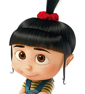 😊 Agnes Despicable Me cartoon, girl, cute, animation, despicable me telegram sticker