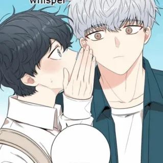 🐚 whisper Аниме, Шепот, Манга, Парни whatsapp sticker