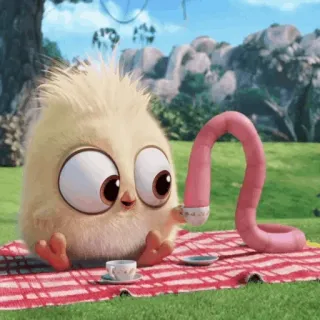 🪱 птица, чай, милый, пикник, червь telegram sticker