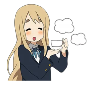 🔹 Аниме, Девушка, Мило, Кофе, Чай, Манга whatsapp sticker