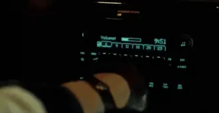 ❤️ intérieur voiture, tableau de bord, radio, volume, horloge digitale, nuit, conduite whatsapp sticker