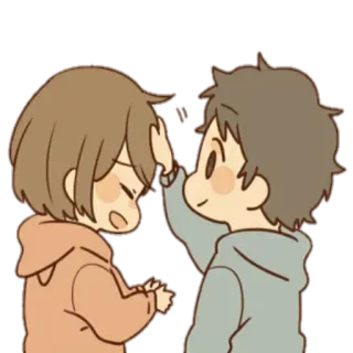 😊 carino, coppia, affettuoso, cartone animato, amore, relazione, ragazzo, ragazza telegram sticker