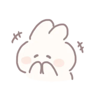 🍼 królik, słodki, smutny, zwierzę telegram sticker