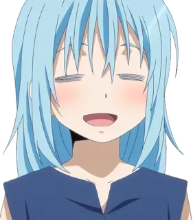 ☺️ Rimuru Tempest That Time I Got Reincarnated as a Slime Anime, Manga, Rimuru Tempest, Slime, Isekai, Réincarnation telegram sticker