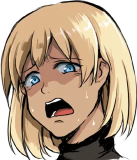 😰 аниме, испуганный, в стрессе, обеспокоенный, тревожный telegram sticker