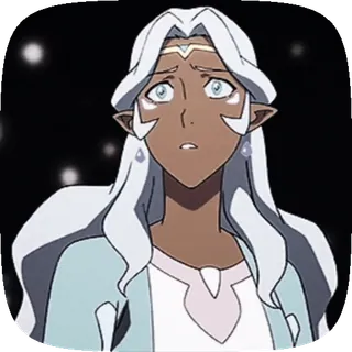 😭 Allura Voltron: Legendary Defender 卡通, 公主, 动漫, 精灵, 战神金刚, 角色 telegram sticker