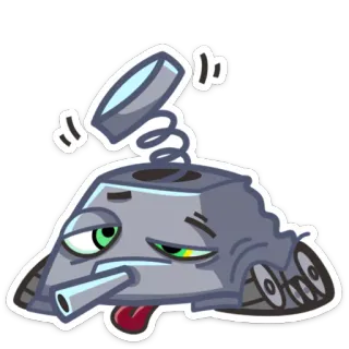 😖 kartun, robot, lucu, karakter whatsapp sticker