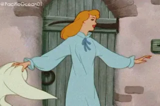 💃 Cinderella Cendrillon, Disney, princesse, dessin animé, animation, conte de fées whatsapp sticker