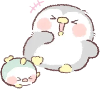 🐧 chim cánh cụt, dễ thương, hoạt hình, động vật, đáng yêu, kawaii telegram sticker