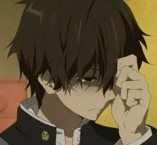 😨 anime, jongen, verdrietig, boos, schooluniform whatsapp sticker