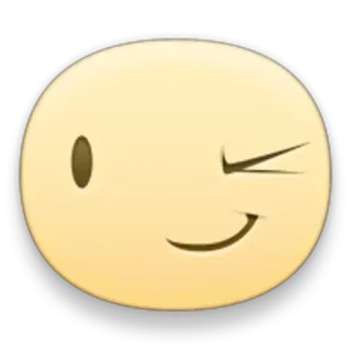 😉 Emoji, Smiley, Gezicht, Knipoog whatsapp sticker