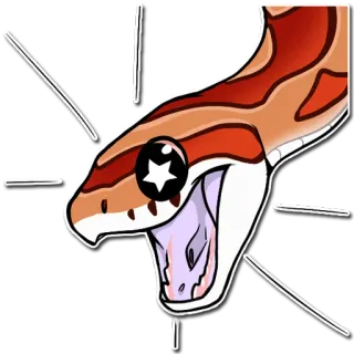 😃 serpiente, reptil, animal, mascota, pitón bola whatsapp sticker