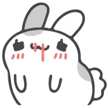 👍 coelho, desenho animado, dedo do meio, ofensivo, insultuoso telegram sticker