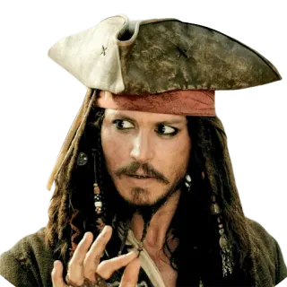 👌 Captain Jack Sparrow Pirates of the Caribbean pirate, captain, jack sparrow, pirates of the caribbean, johnny depp, movie character telegram sticker