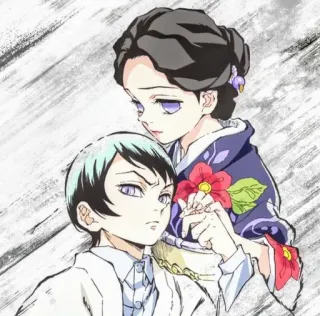 😍 Animé, Couple, Dessin animé, Personnages, Fleurs whatsapp sticker
