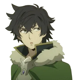 😯 Naofumi Iwatani The Rising of the Shield Hero anime, character, shield hero, fantasy, isekai telegram sticker